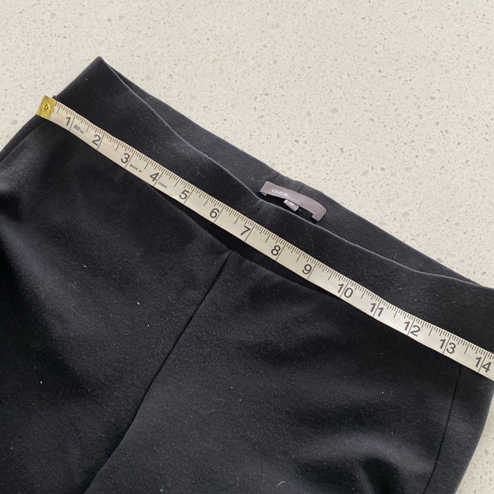 VINCE black leggings long stretch thick quality ankle slit M - Picture 5 of 7
